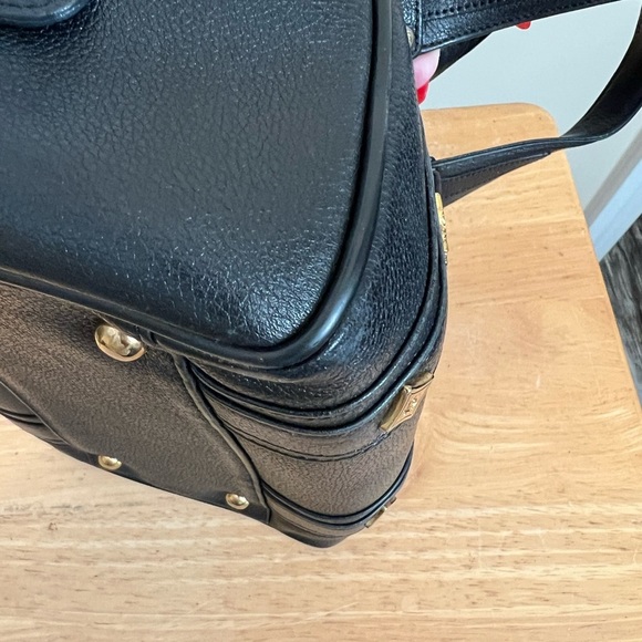 MCM Black and Mini Boston Handbag with Structured Design - Picture 6 of 13